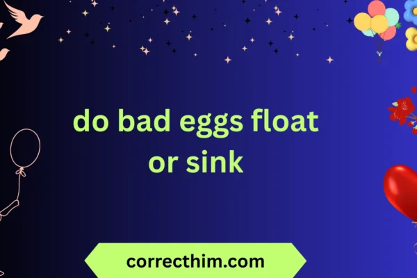 do bad eggs float or sink