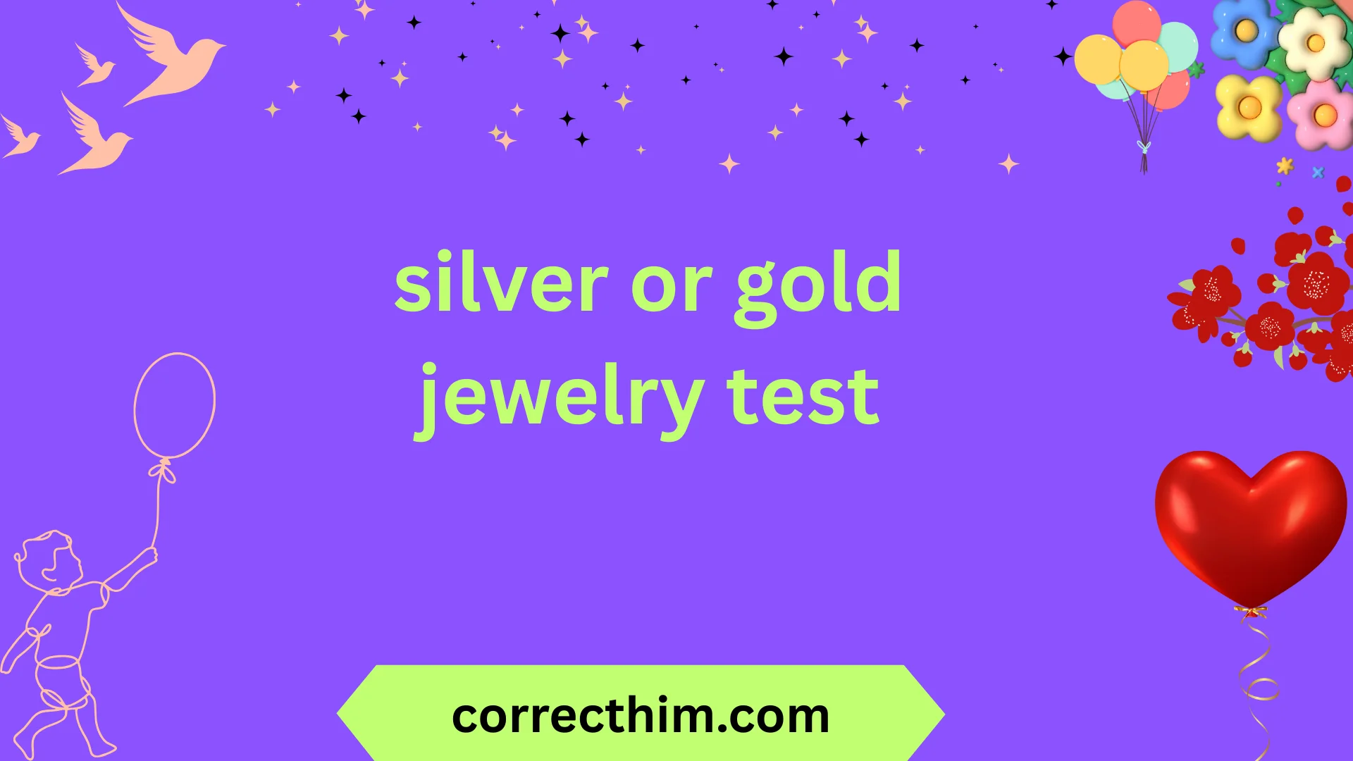 silver or gold jewelry test