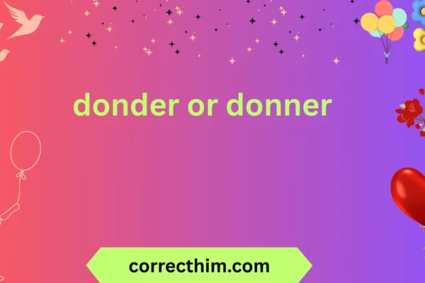 donder or donner