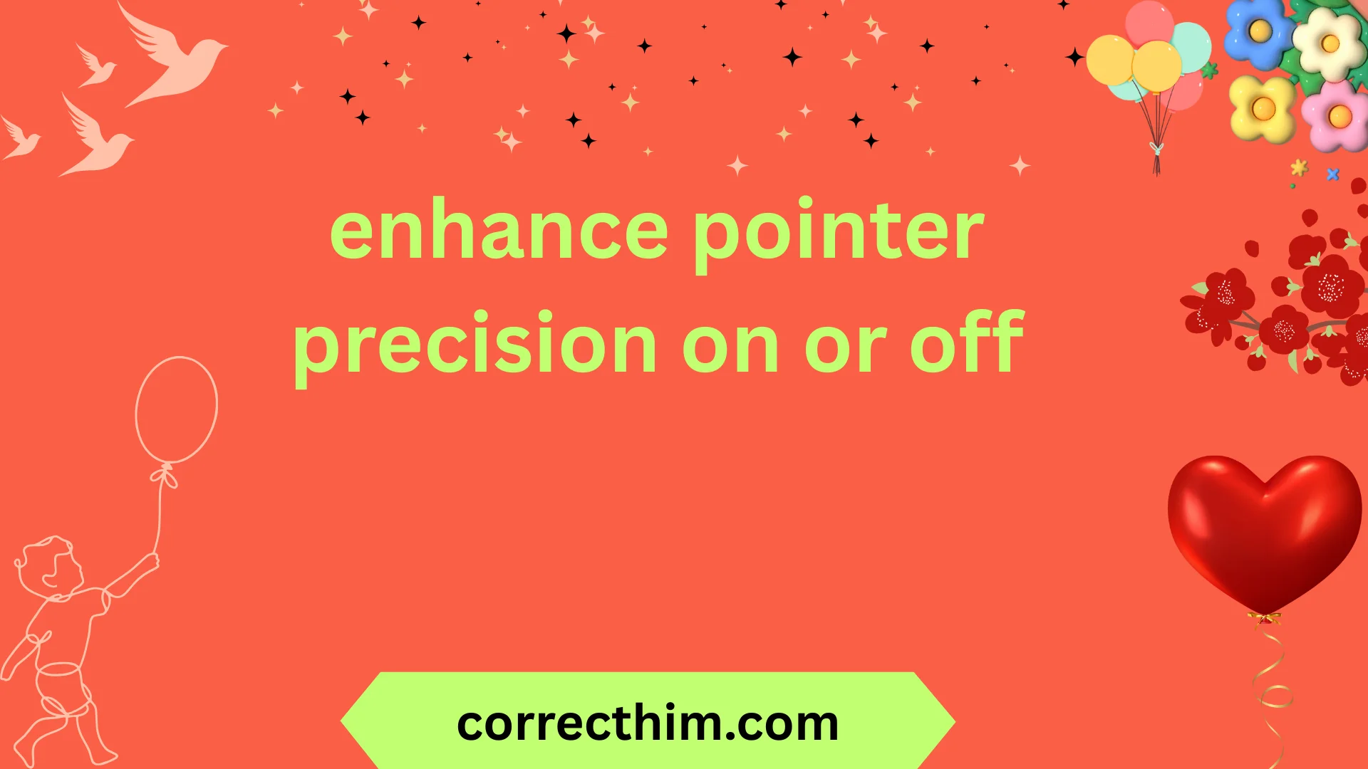 enhance pointer precision on or off
