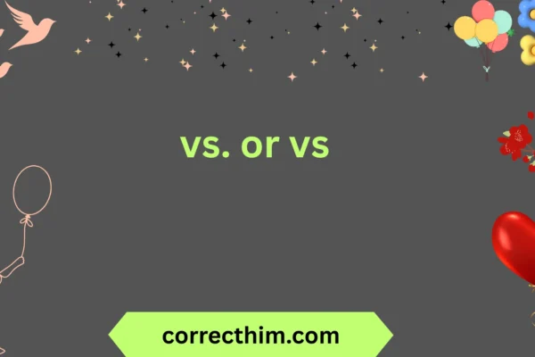 vs. or vs